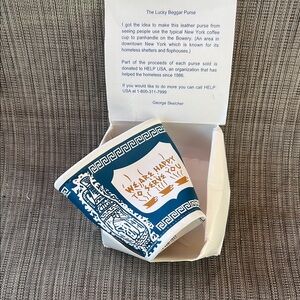 The Lucky Beggar Purse- Blue and White Clutch